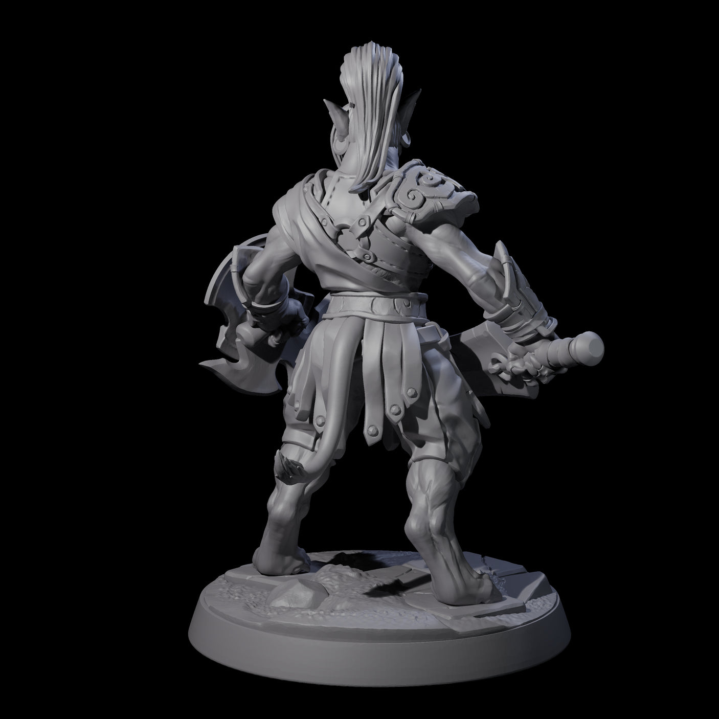 Muscular Leonin Warrior E Miniature for Dungeons and Dragons, Pathfinder or other TTRPGs