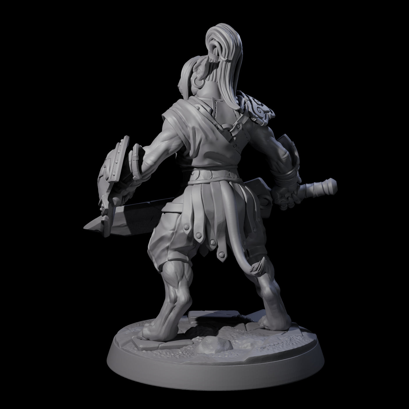 Muscular Leonin Warrior E Miniature for Dungeons and Dragons, Pathfinder or other TTRPGs