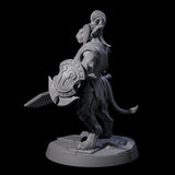 Muscular Leonin Warrior E Miniature for Dungeons and Dragons, Pathfinder or other TTRPGs