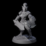 Muscular Leonin Warrior E Miniature for Dungeons and Dragons, Pathfinder or other TTRPGs