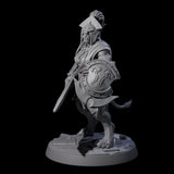 Muscular Leonin Warrior E Miniature for Dungeons and Dragons, Pathfinder or other TTRPGs