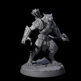 Muscular Leonin Warrior F Miniature for Dungeons and Dragons, Pathfinder or other TTRPGs