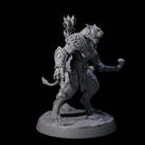 Muscular Leonin Warrior F Miniature for Dungeons and Dragons, Pathfinder or other TTRPGs