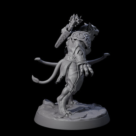 Muscular Leonin Warrior F Miniature for Dungeons and Dragons, Pathfinder or other TTRPGs