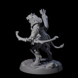 Muscular Leonin Warrior F Miniature for Dungeons and Dragons, Pathfinder or other TTRPGs