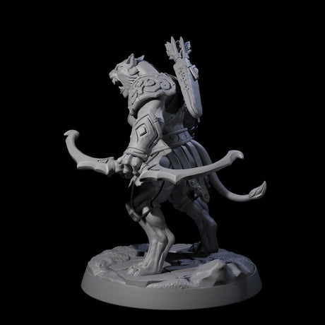 Muscular Leonin Warrior F Miniature for Dungeons and Dragons, Pathfinder or other TTRPGs
