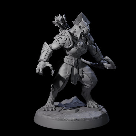 Muscular Leonin Warrior F Miniature for Dungeons and Dragons, Pathfinder or other TTRPGs