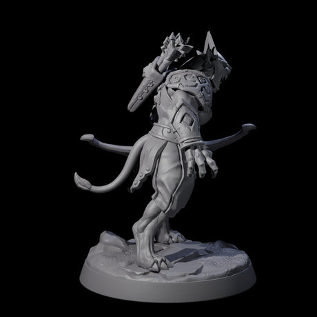 Muscular Leonin Warrior F Miniature for Dungeons and Dragons, Pathfinder or other TTRPGs