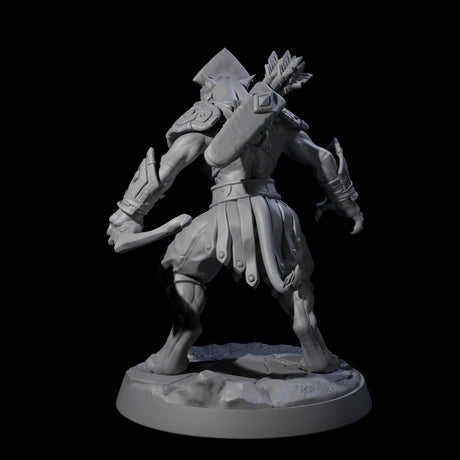 Muscular Leonin Warrior F Miniature for Dungeons and Dragons, Pathfinder or other TTRPGs