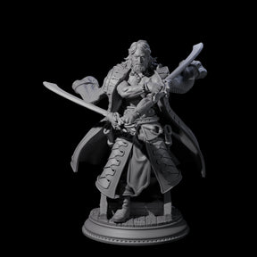 Muscular Pirate Blade Dancer Miniature for Dungeons and Dragons, Pathfinder or other TTRPGs