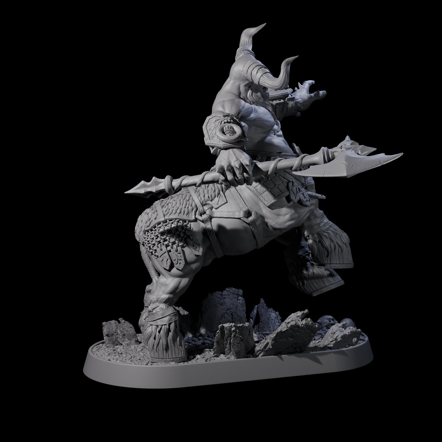 Muscular Raging Centaur A Miniature for Dungeons and Dragons, Pathfinder or other TTRPGs