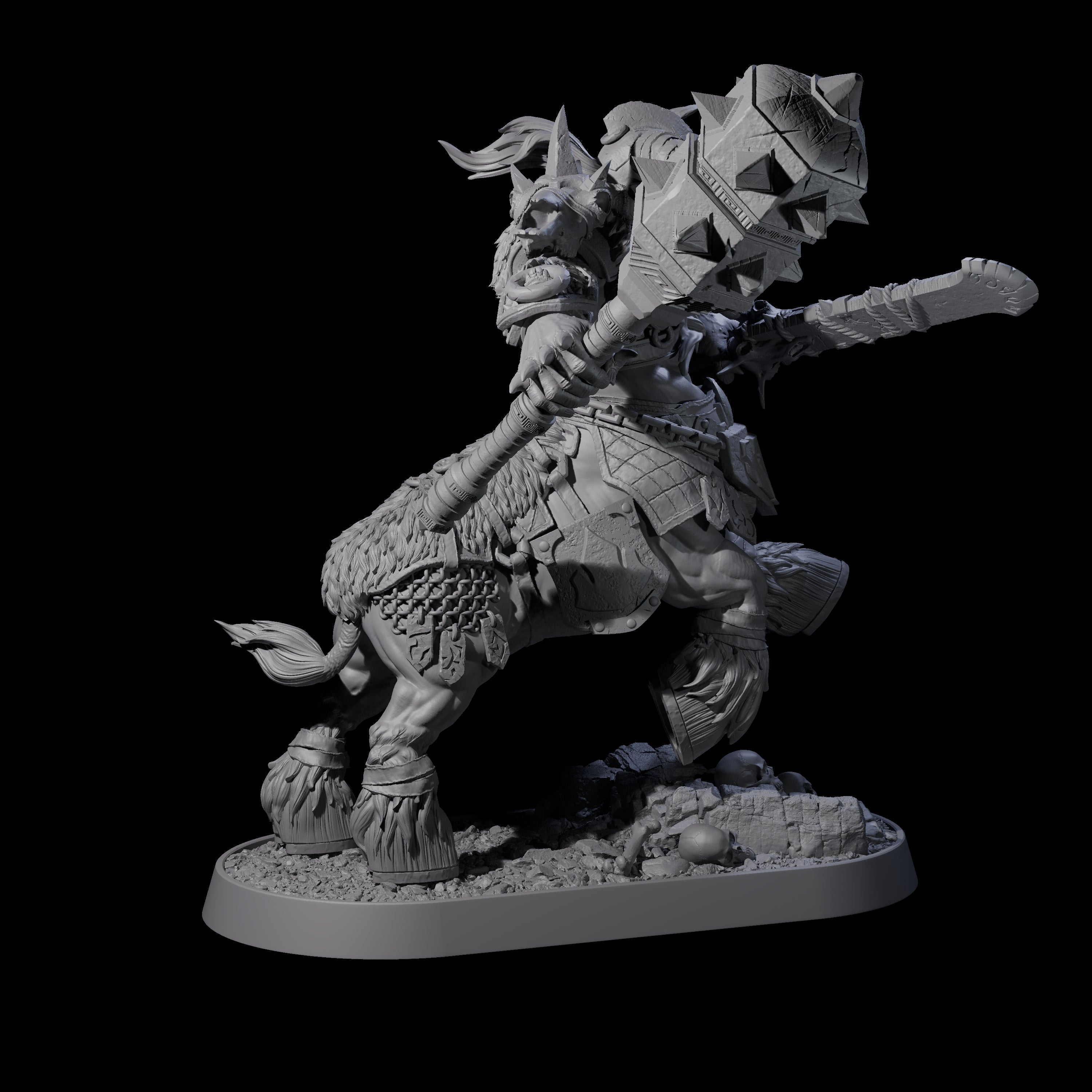 Muscular Raging Centaur B Miniature for Dungeons and Dragons, Pathfinder or other TTRPGs