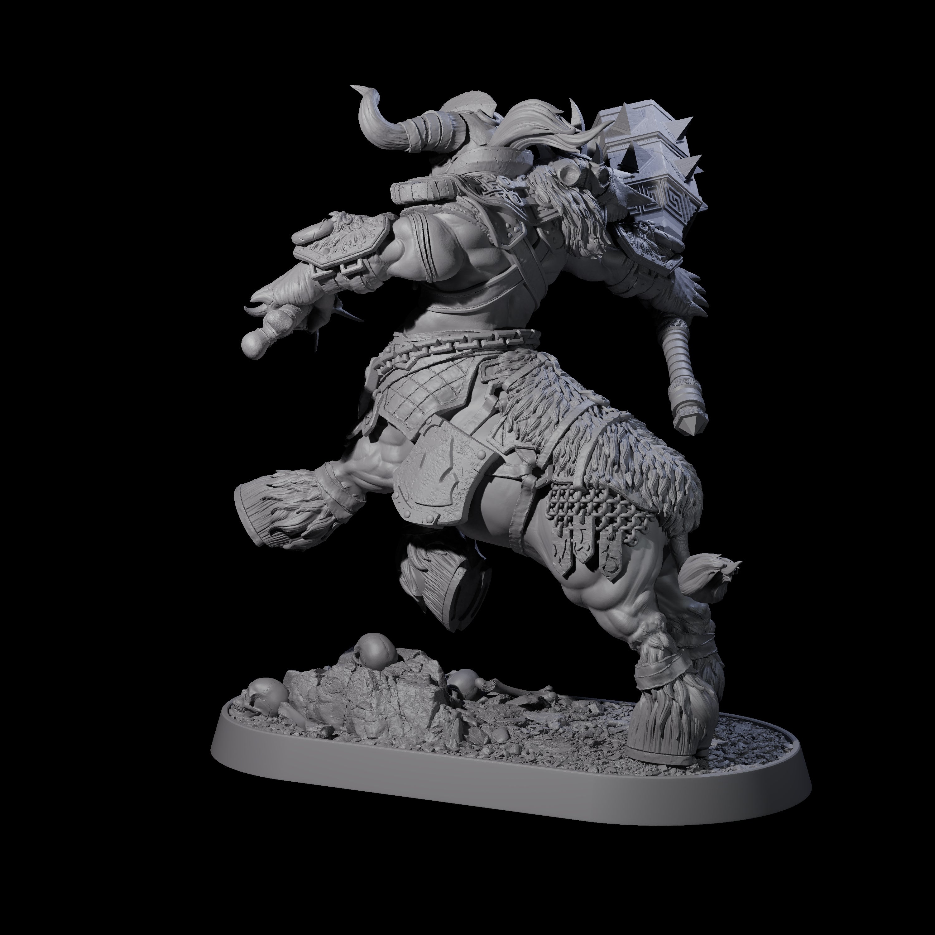 Muscular Raging Centaur B Miniature for Dungeons and Dragons, Pathfinder or other TTRPGs