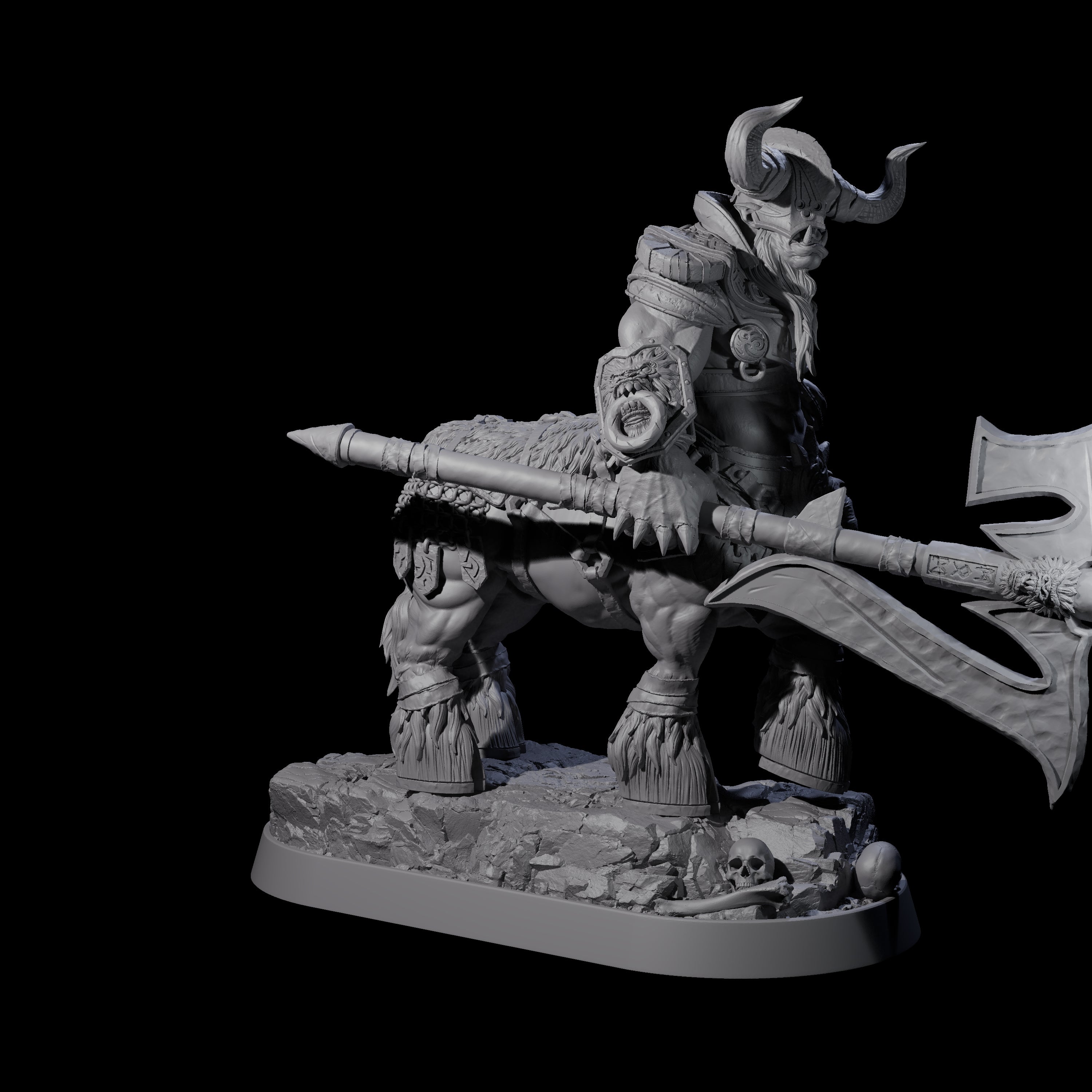 Muscular Raging Centaur D Miniature for Dungeons and Dragons, Pathfinder or other TTRPGs
