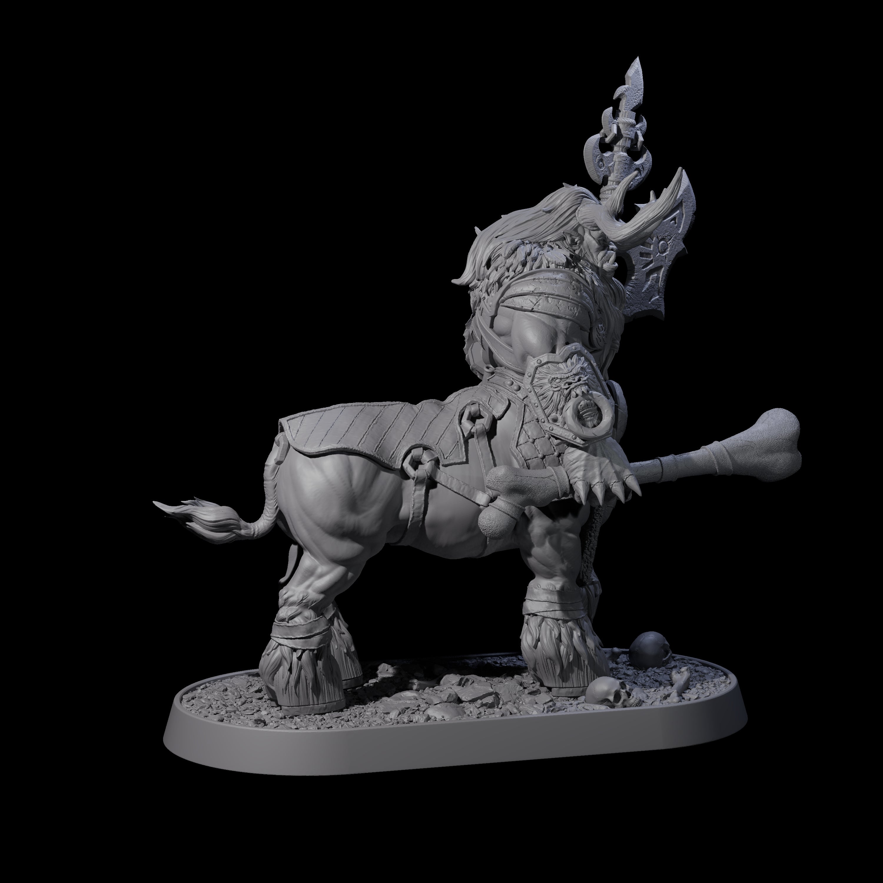 Muscular Raging Centaur F Miniature for Dungeons and Dragons, Pathfinder or other TTRPGs