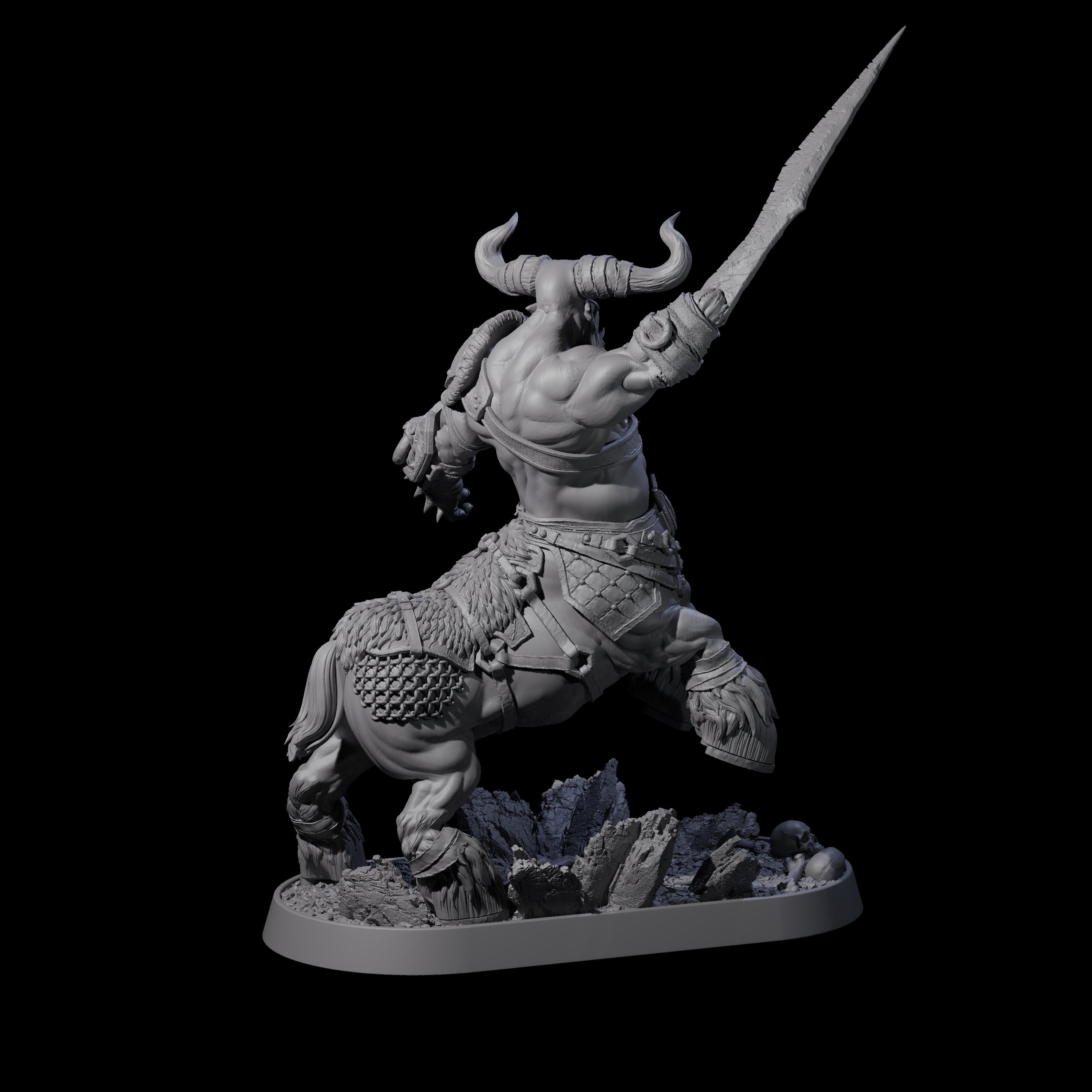 Muscular Raging Centaur H Miniature for Dungeons and Dragons, Pathfinder or other TTRPGs