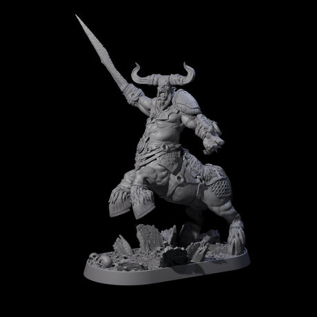 Muscular Raging Centaur H Miniature for Dungeons and Dragons, Pathfinder or other TTRPGs
