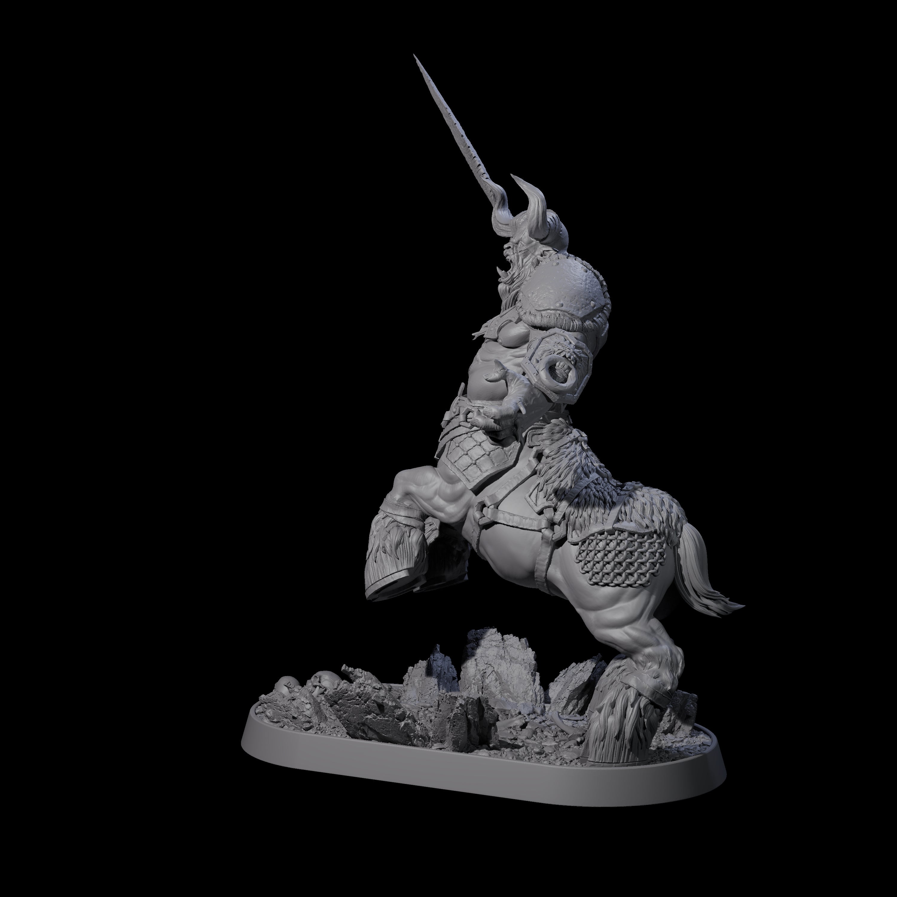Muscular Raging Centaur H Miniature for Dungeons and Dragons, Pathfinder or other TTRPGs