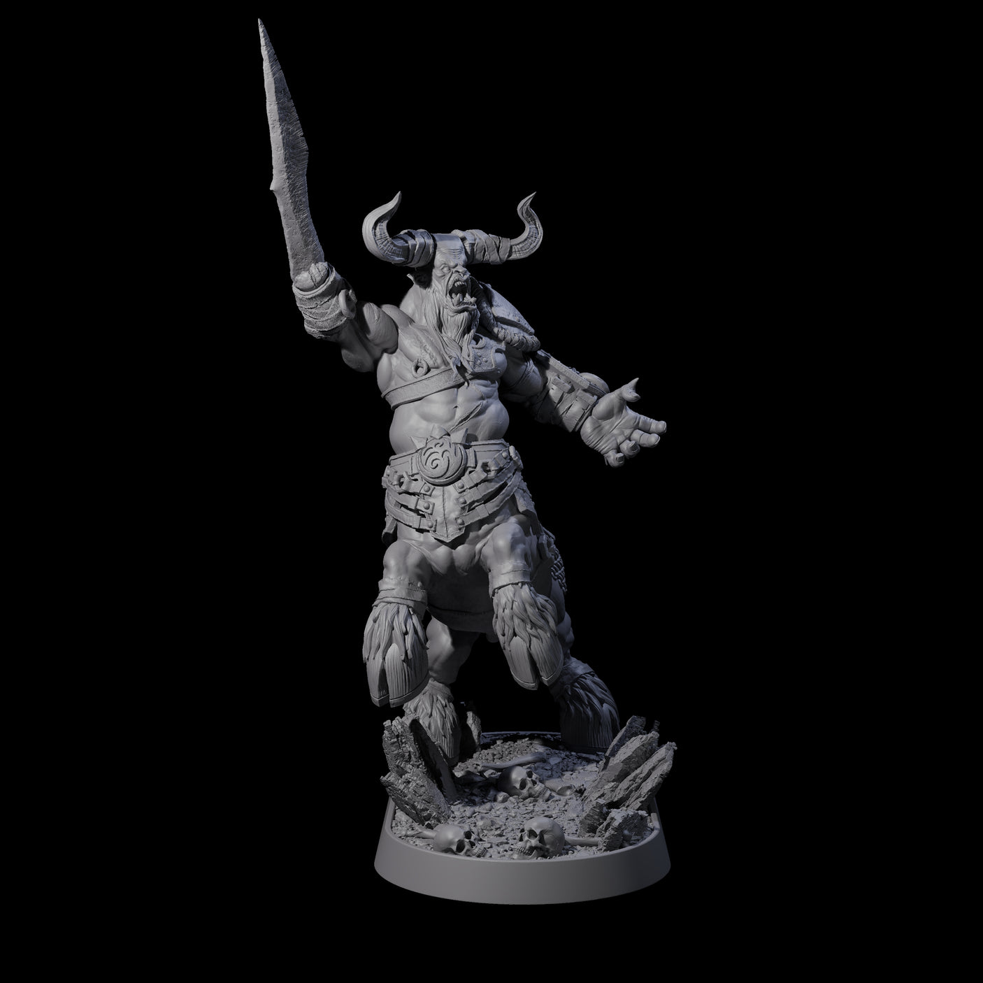 Muscular Raging Centaur H Miniature for Dungeons and Dragons, Pathfinder or other TTRPGs