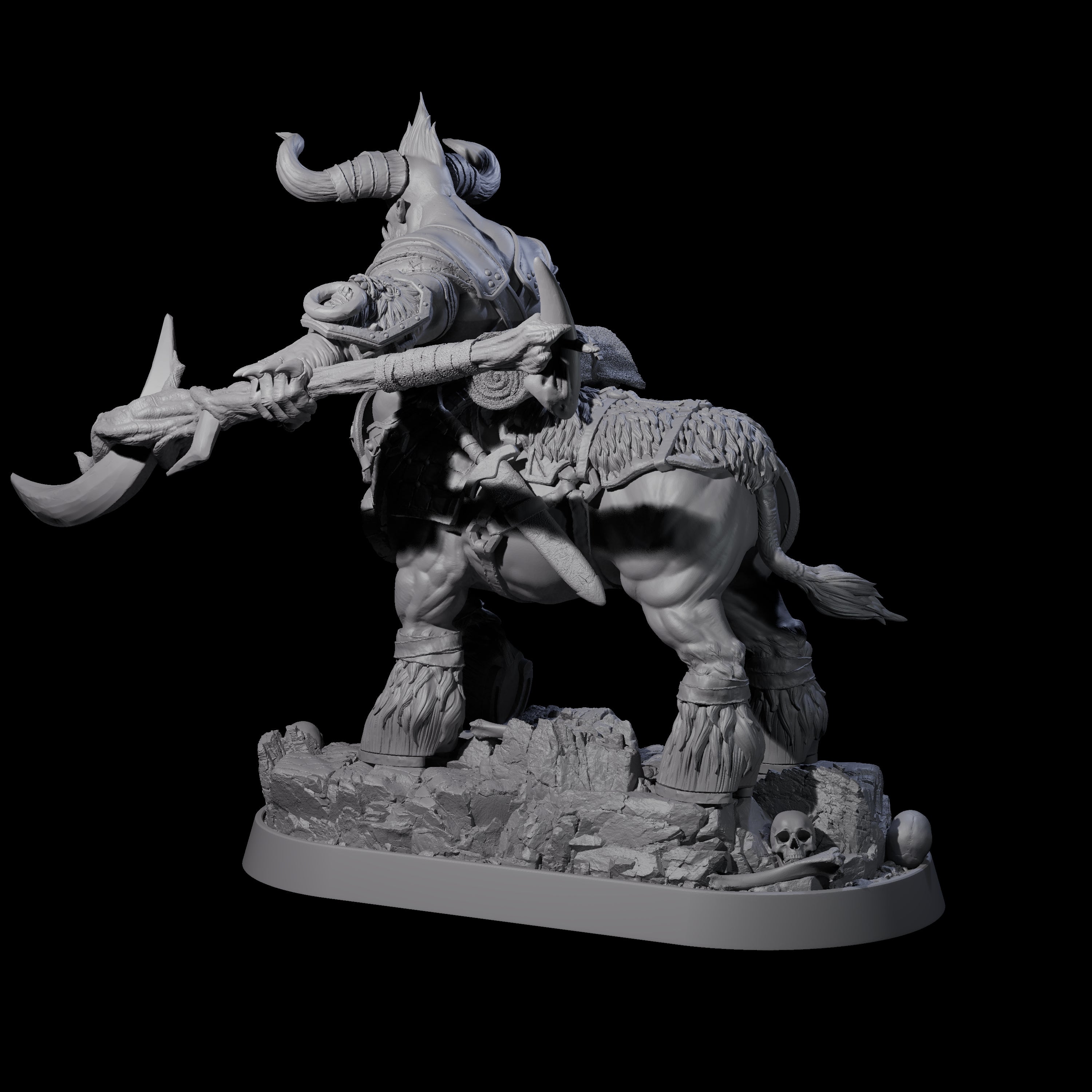 Muscular Raging Centaur J Miniature for Dungeons and Dragons, Pathfinder or other TTRPGs