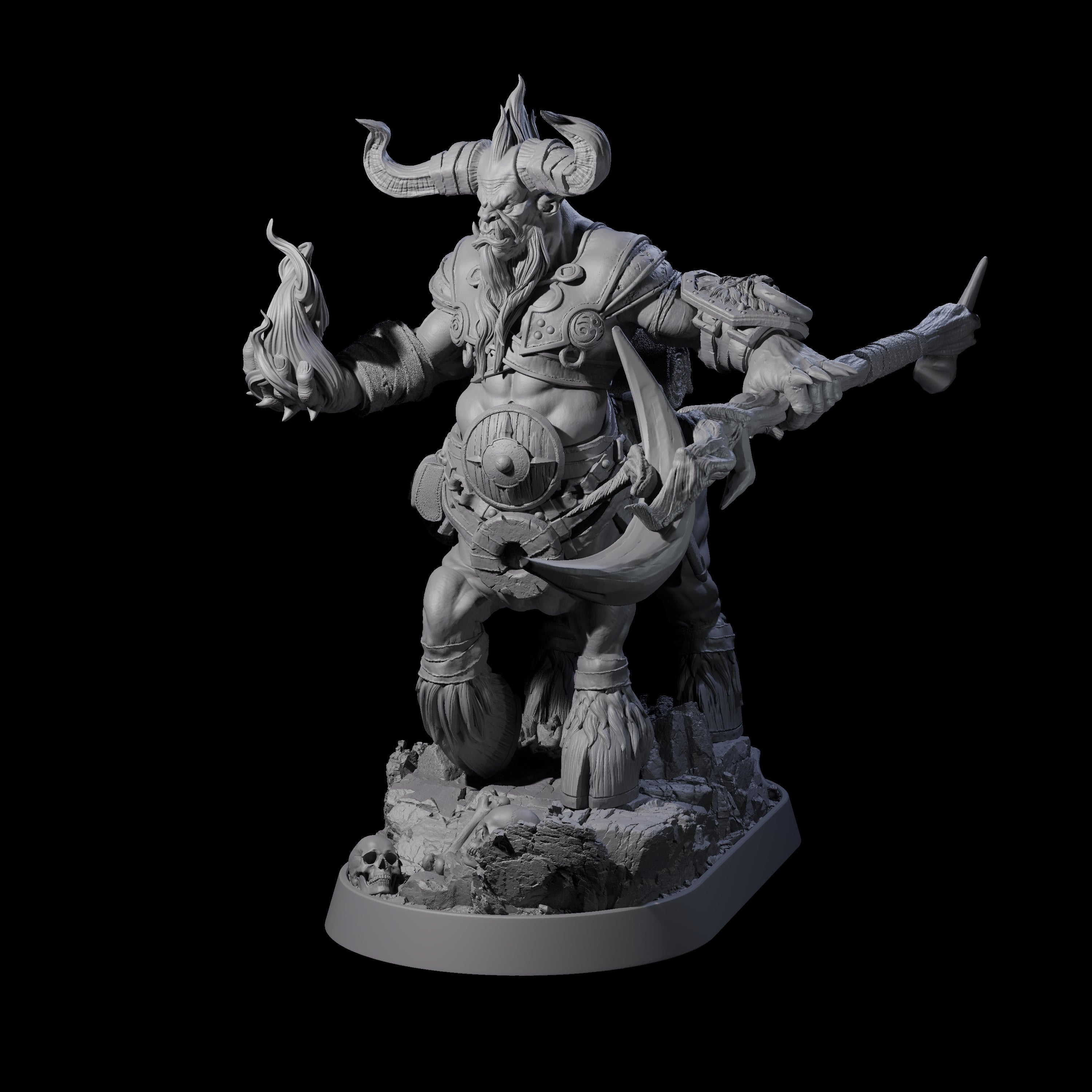 Muscular Raging Centaur J Miniature for Dungeons and Dragons, Pathfinder or other TTRPGs