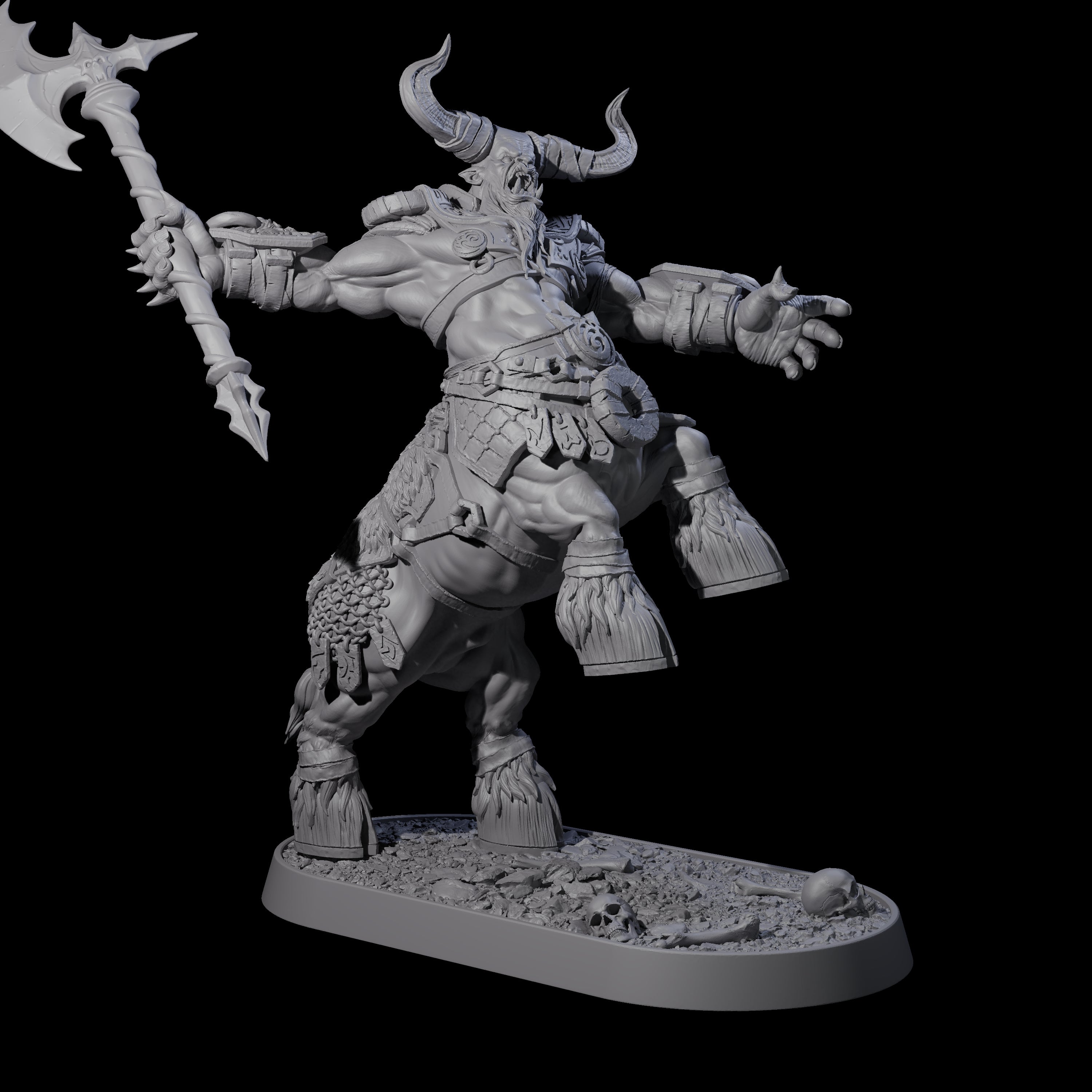 Muscular Raging Centaur K Miniature for Dungeons and Dragons, Pathfinder or other TTRPGs