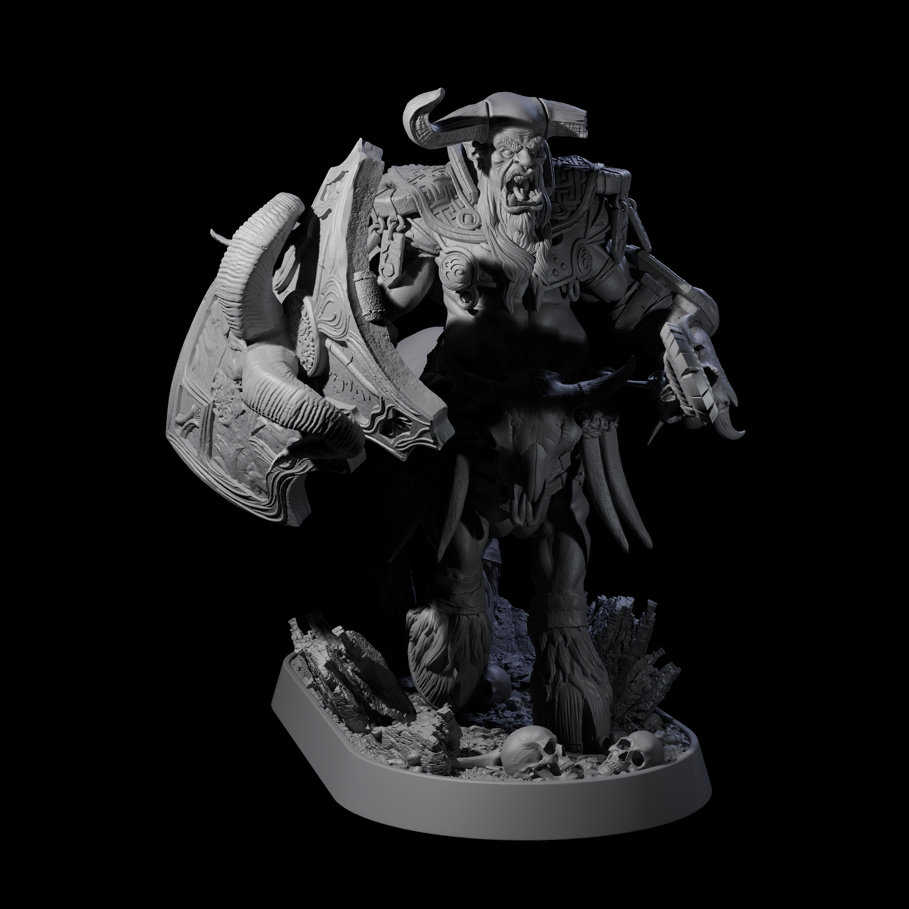 Muscular Raging Centaur L Miniature for Dungeons and Dragons, Pathfinder or other TTRPGs