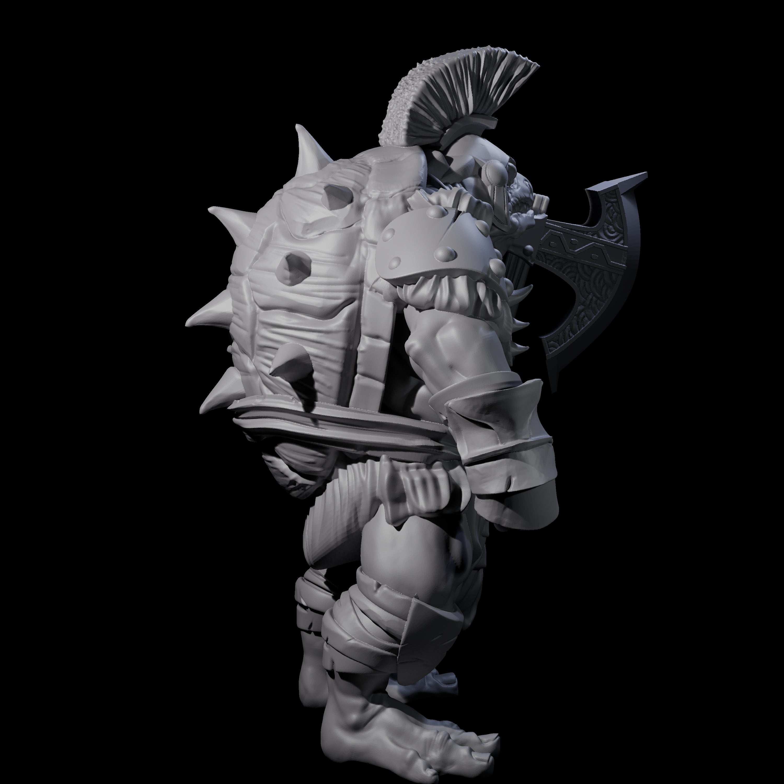 Muscular Tortle Barbarian Miniature for Dungeons and Dragons, Pathfinder or other TTRPGs