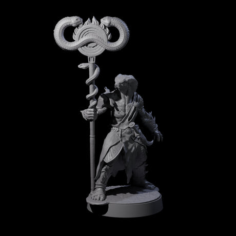 Muscular Yuan-ti Warrior B Miniature for Dungeons and Dragons, Pathfinder or other TTRPGs