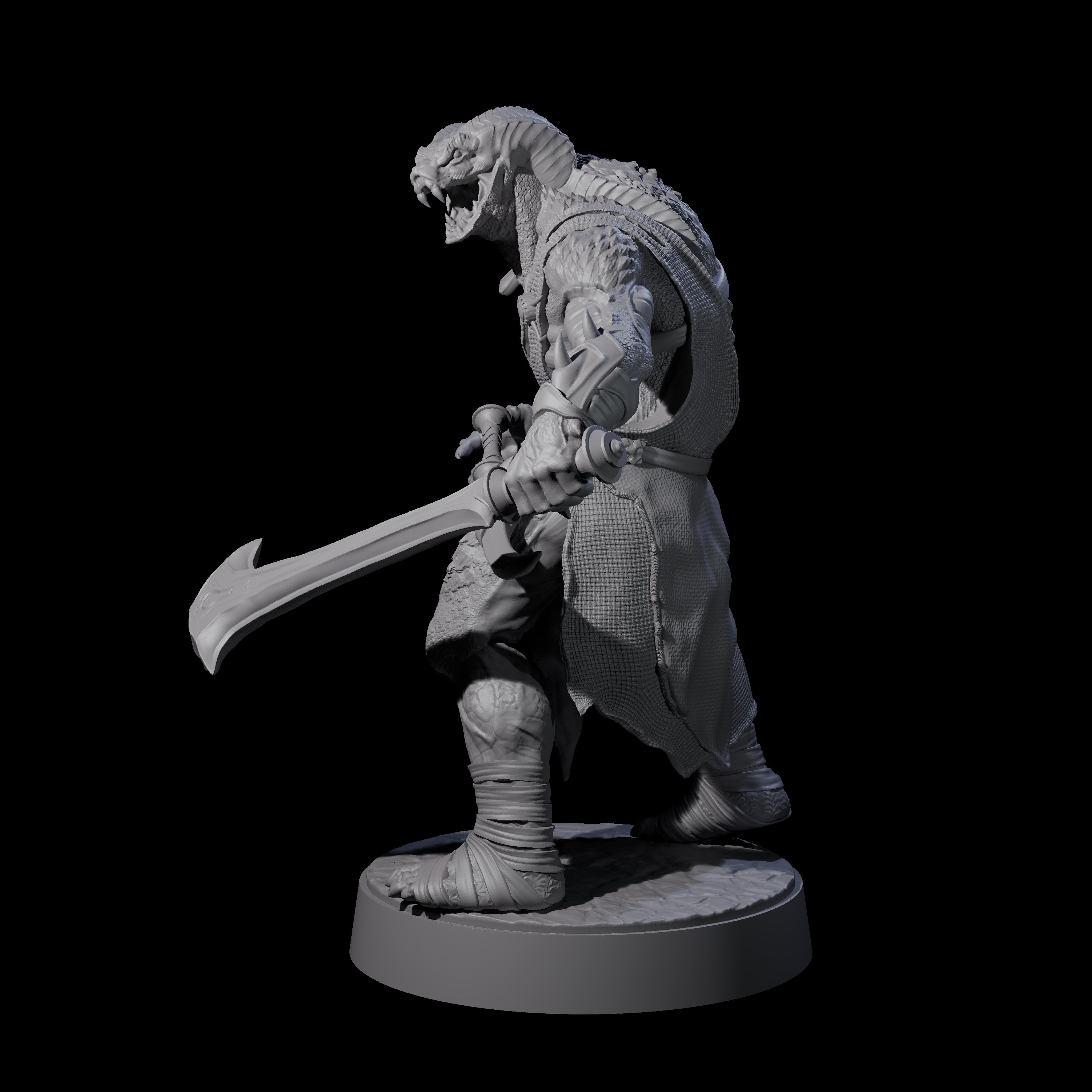 Muscular Yuan-ti Warrior C Miniature for Dungeons and Dragons, Pathfinder or other TTRPGs