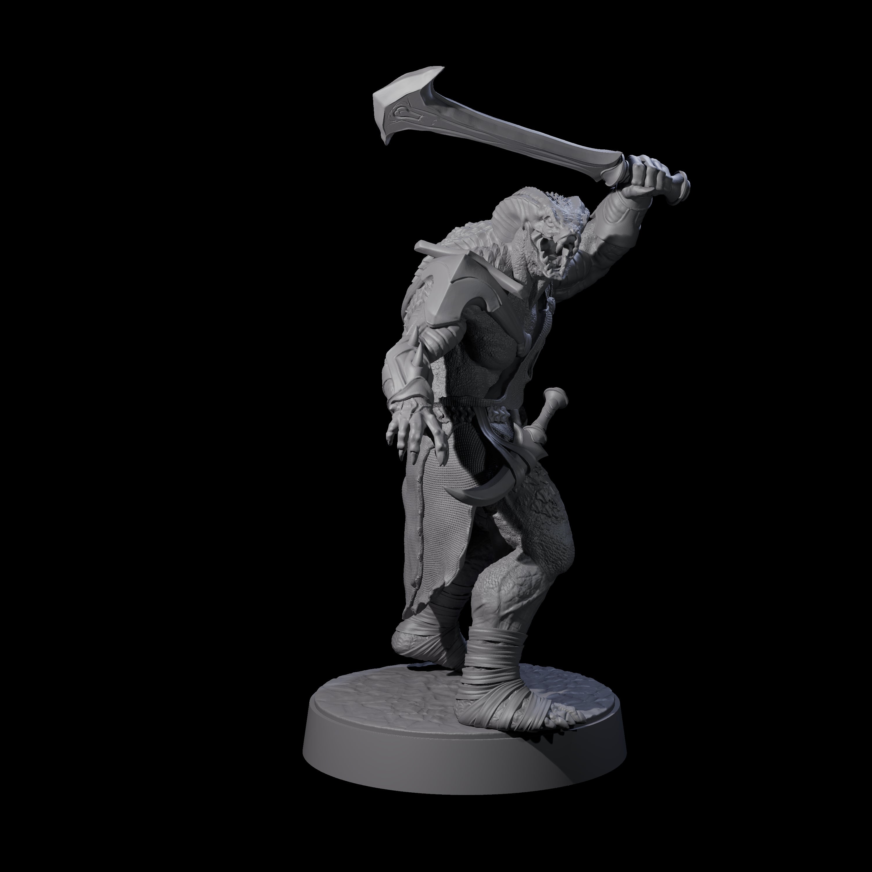 Muscular Yuan-ti Warrior D Miniature for Dungeons and Dragons, Pathfinder or other TTRPGs