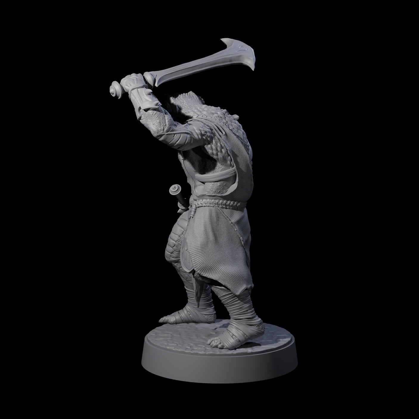 Muscular Yuan-ti Warrior D Miniature for Dungeons and Dragons, Pathfinder or other TTRPGs