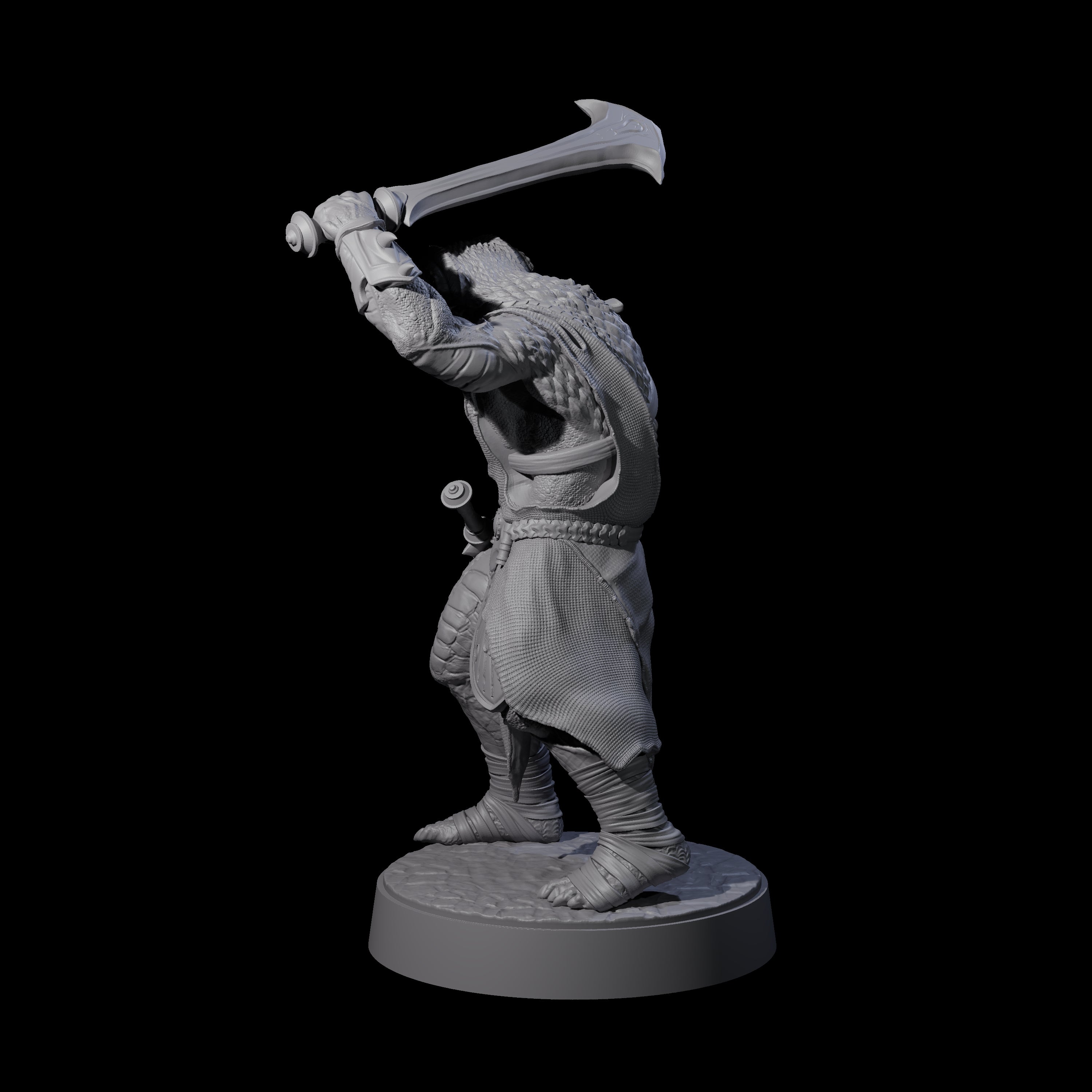Muscular Yuan-ti Warrior D Miniature for Dungeons and Dragons, Pathfinder or other TTRPGs