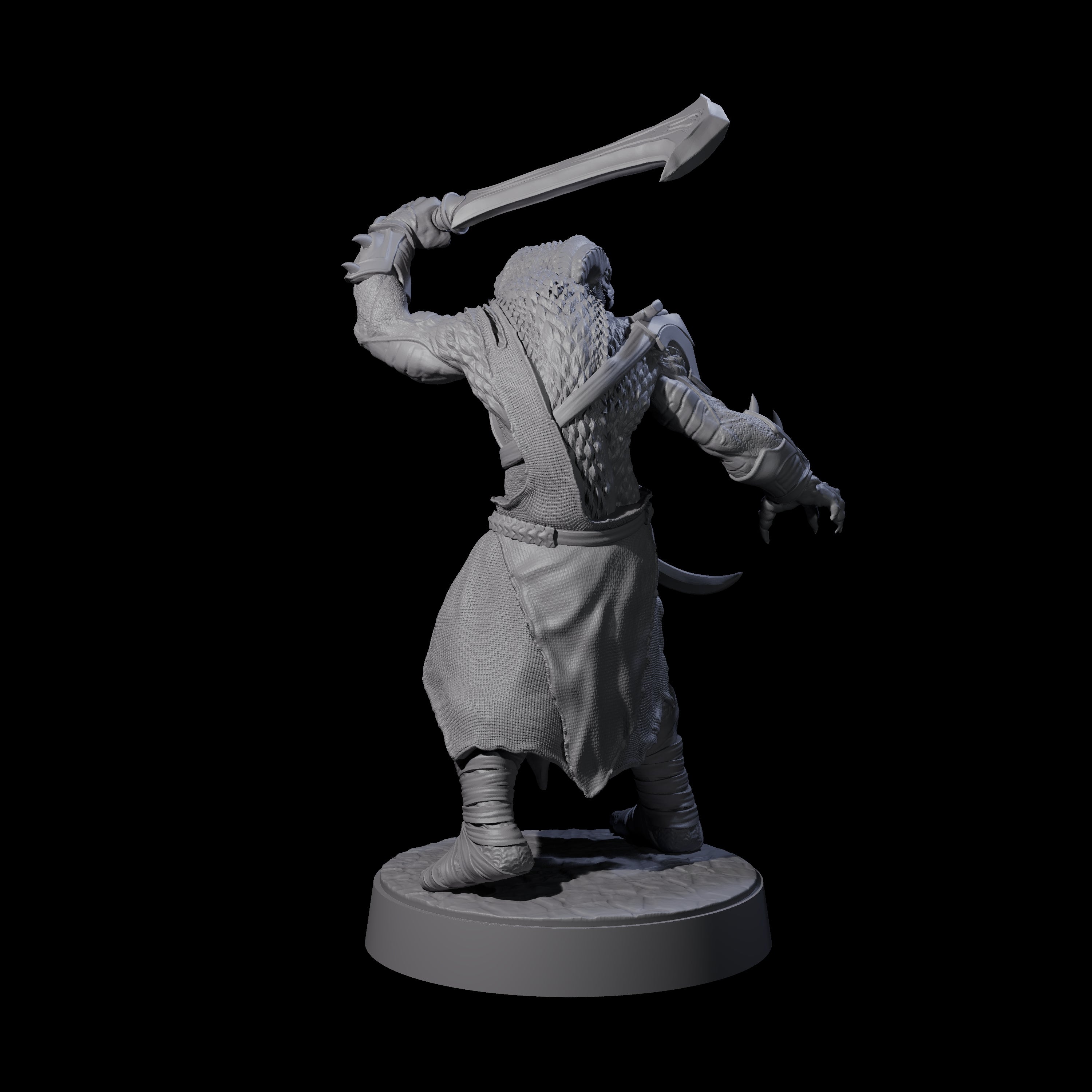 Muscular Yuan-ti Warrior D Miniature for Dungeons and Dragons, Pathfinder or other TTRPGs