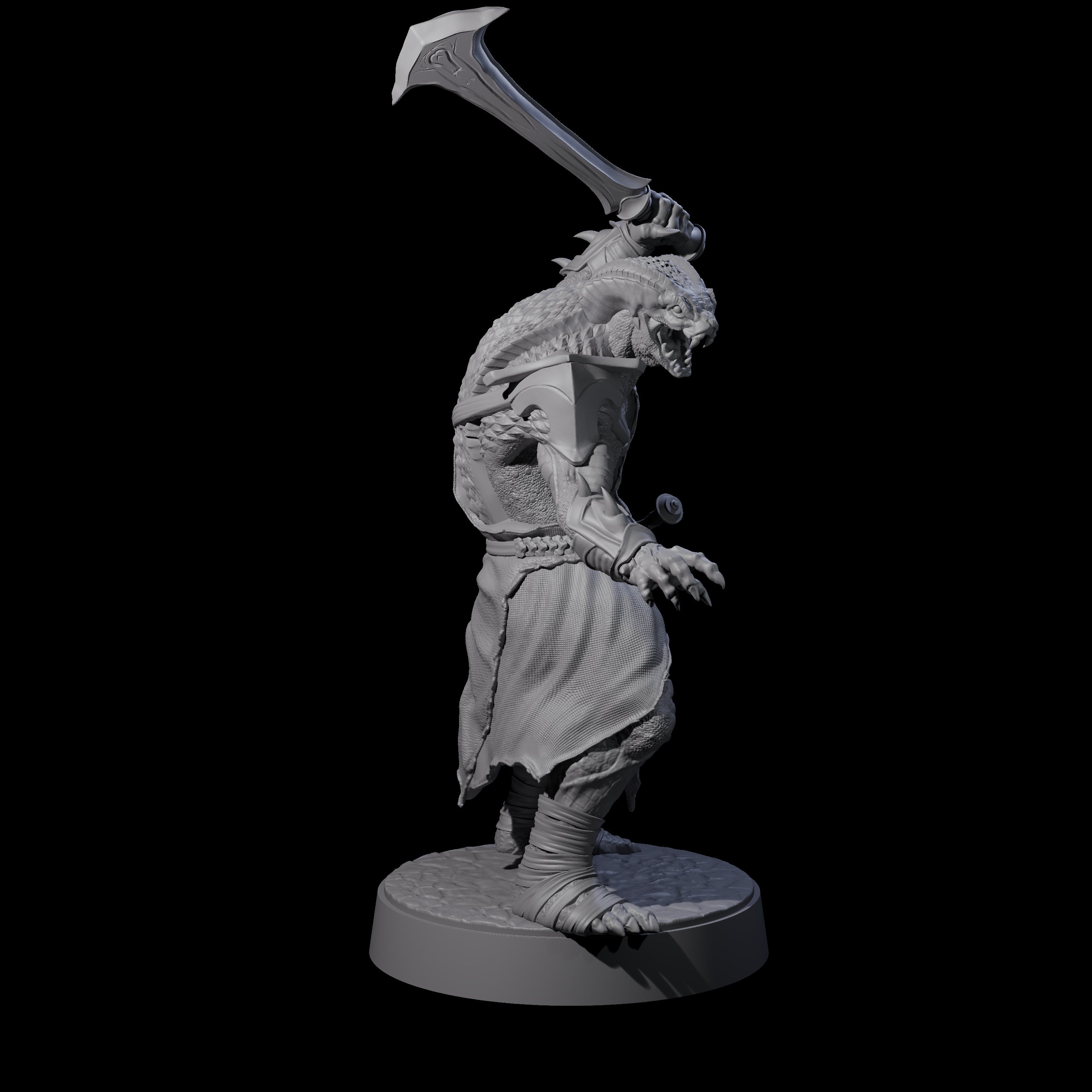Muscular Yuan-ti Warrior E Miniature for Dungeons and Dragons, Pathfinder or other TTRPGs