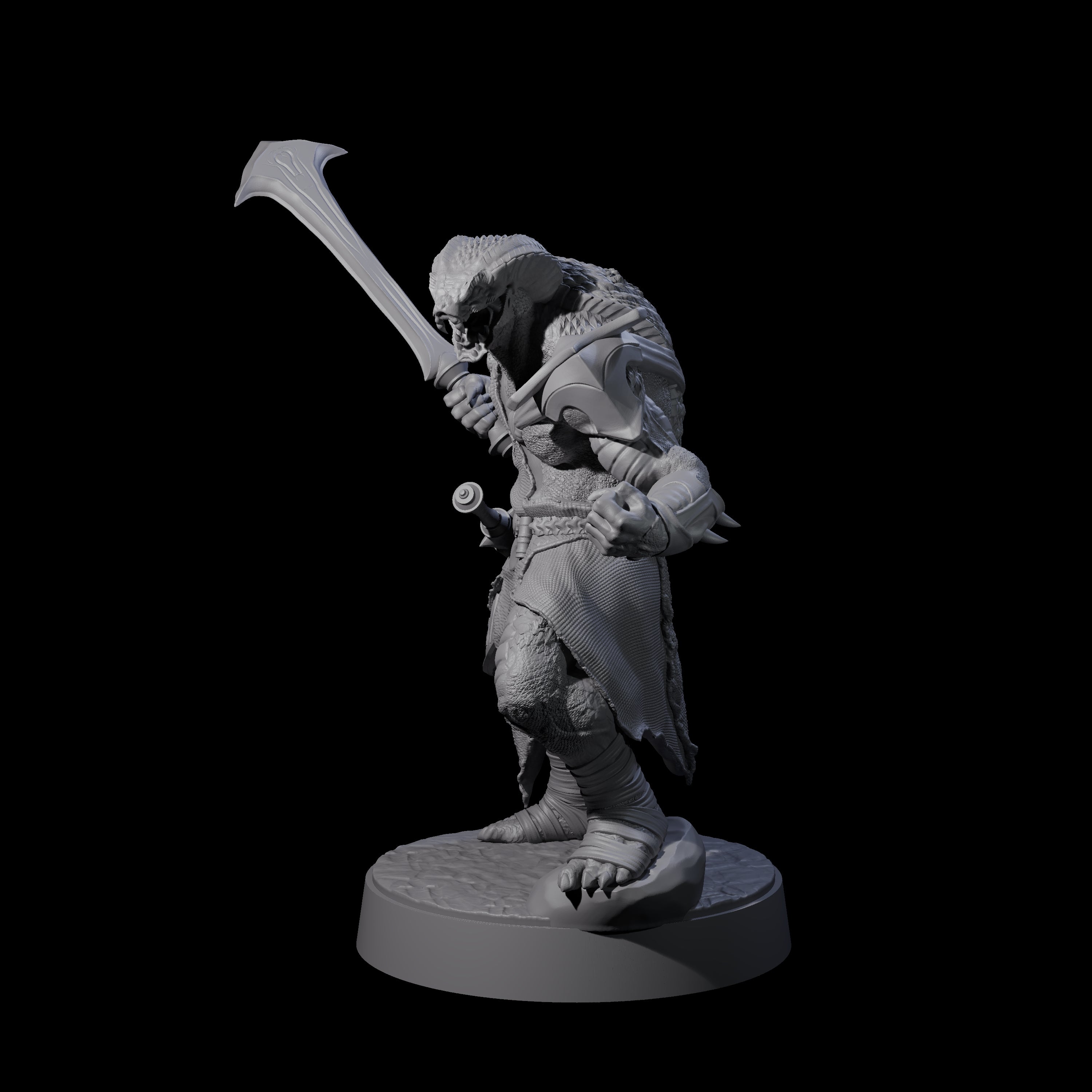 Muscular Yuan-ti Warrior F Miniature for Dungeons and Dragons, Pathfinder or other TTRPGs