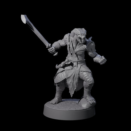 Muscular Yuan-ti Warrior F Miniature for Dungeons and Dragons, Pathfinder or other TTRPGs