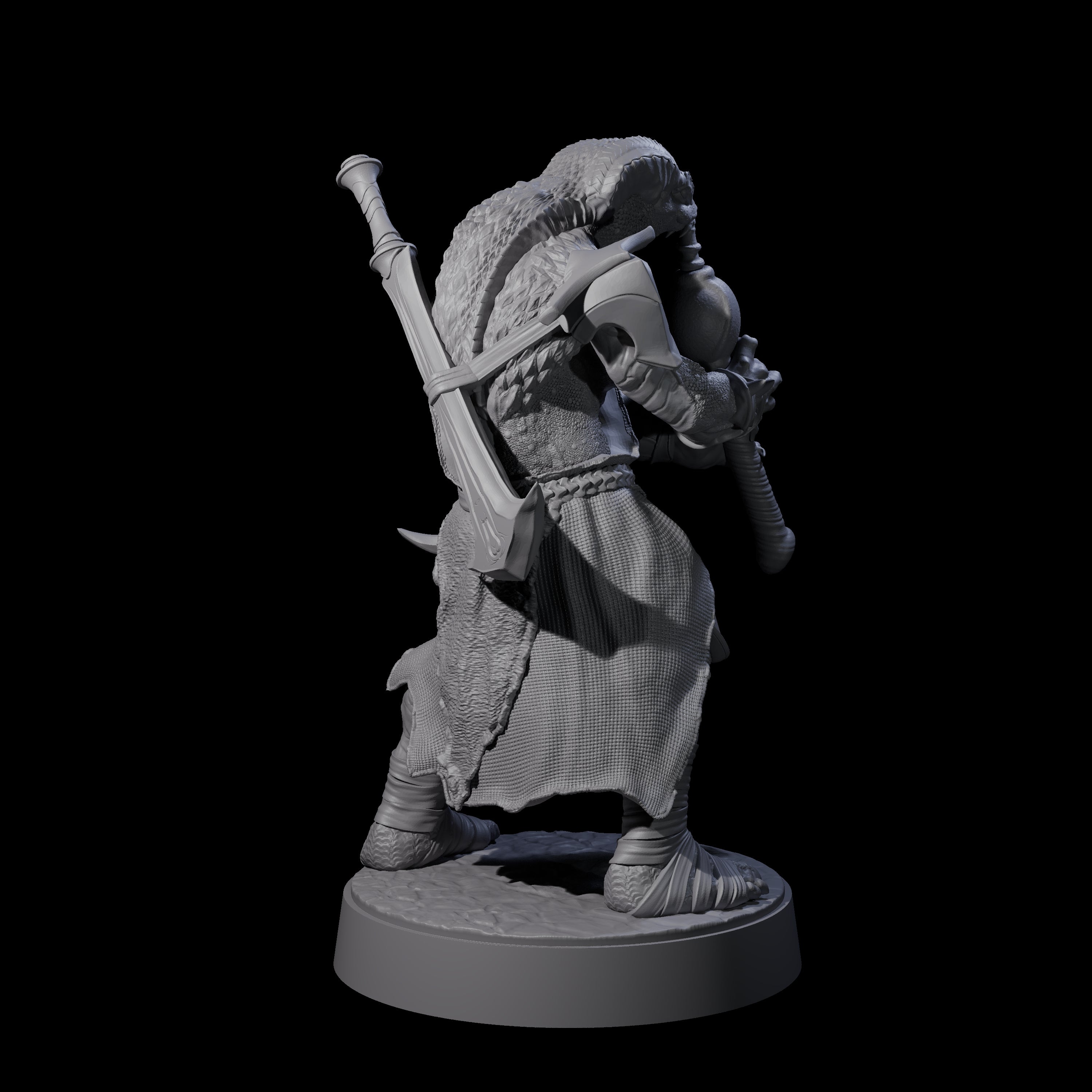 Muscular Yuan-ti Warrior G Miniature for Dungeons and Dragons, Pathfinder or other TTRPGs