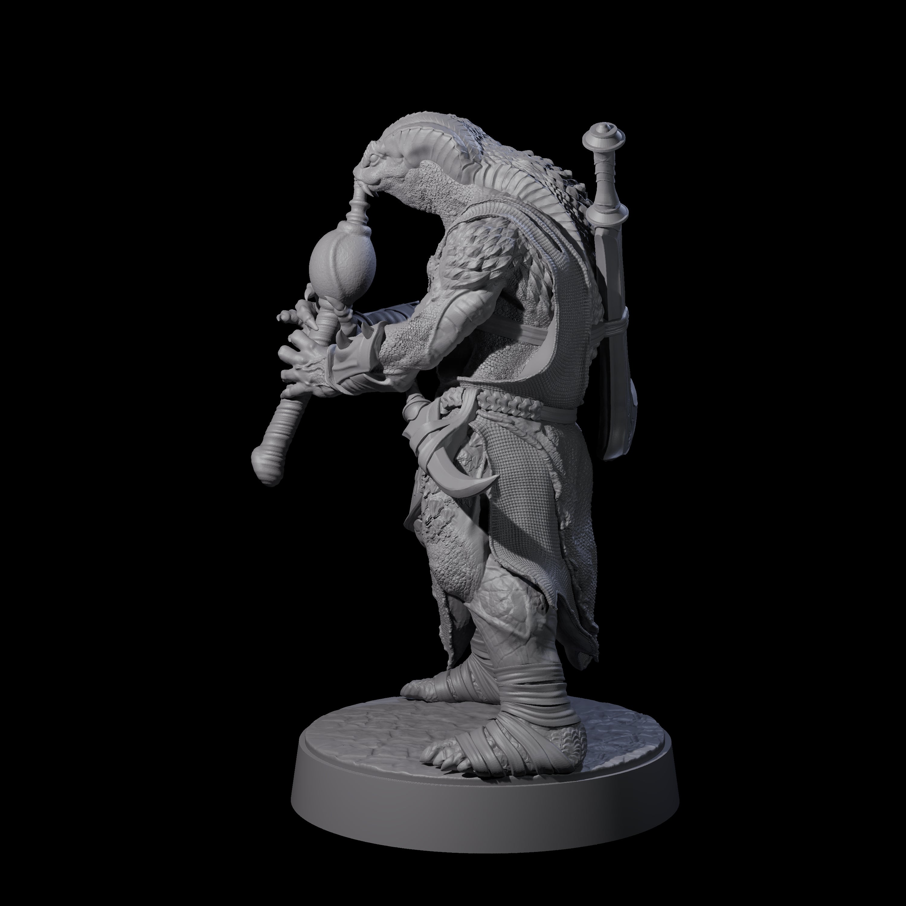 Muscular Yuan-ti Warrior G Miniature for Dungeons and Dragons, Pathfinder or other TTRPGs