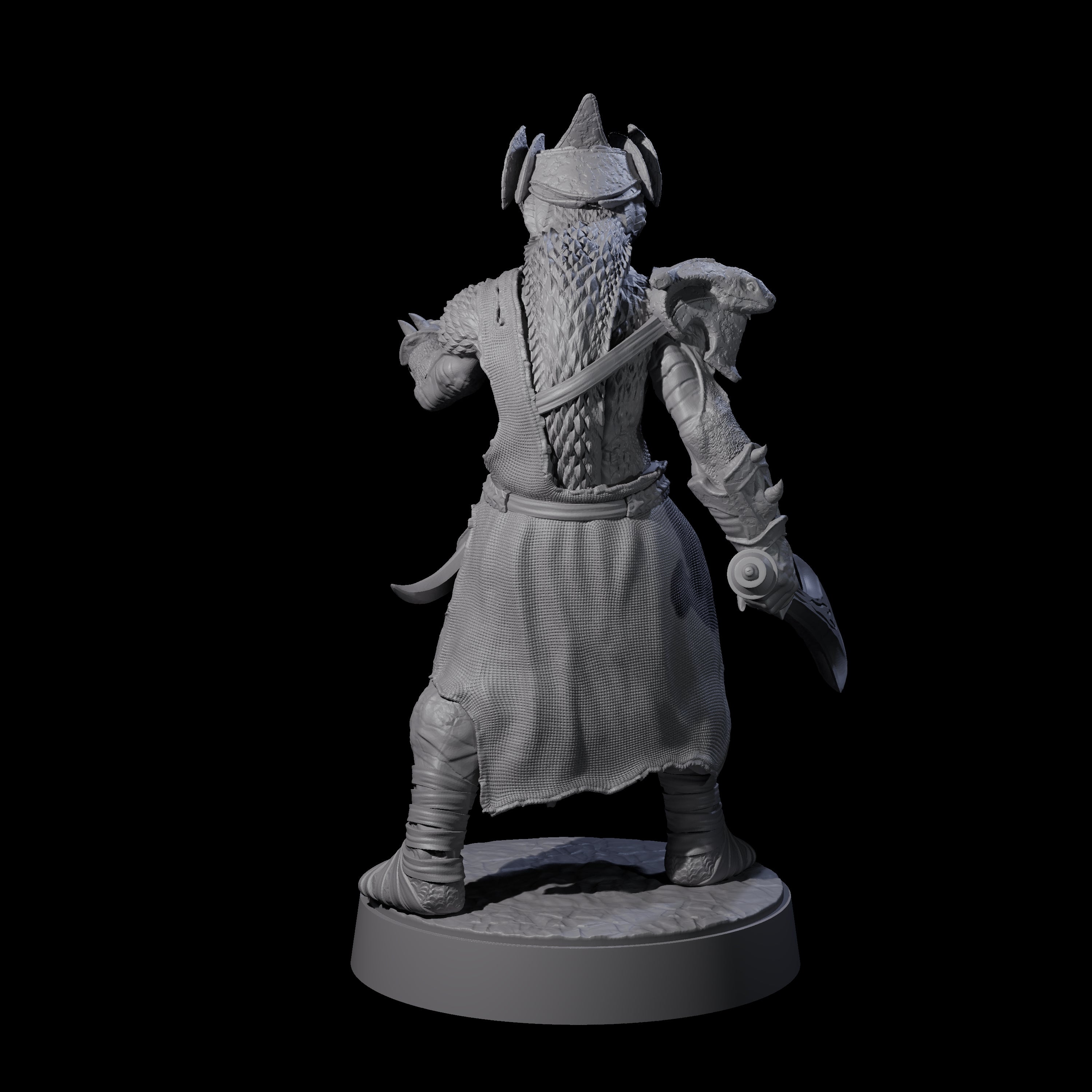 Muscular Yuan-ti Warrior H Miniature for Dungeons and Dragons, Pathfinder or other TTRPGs