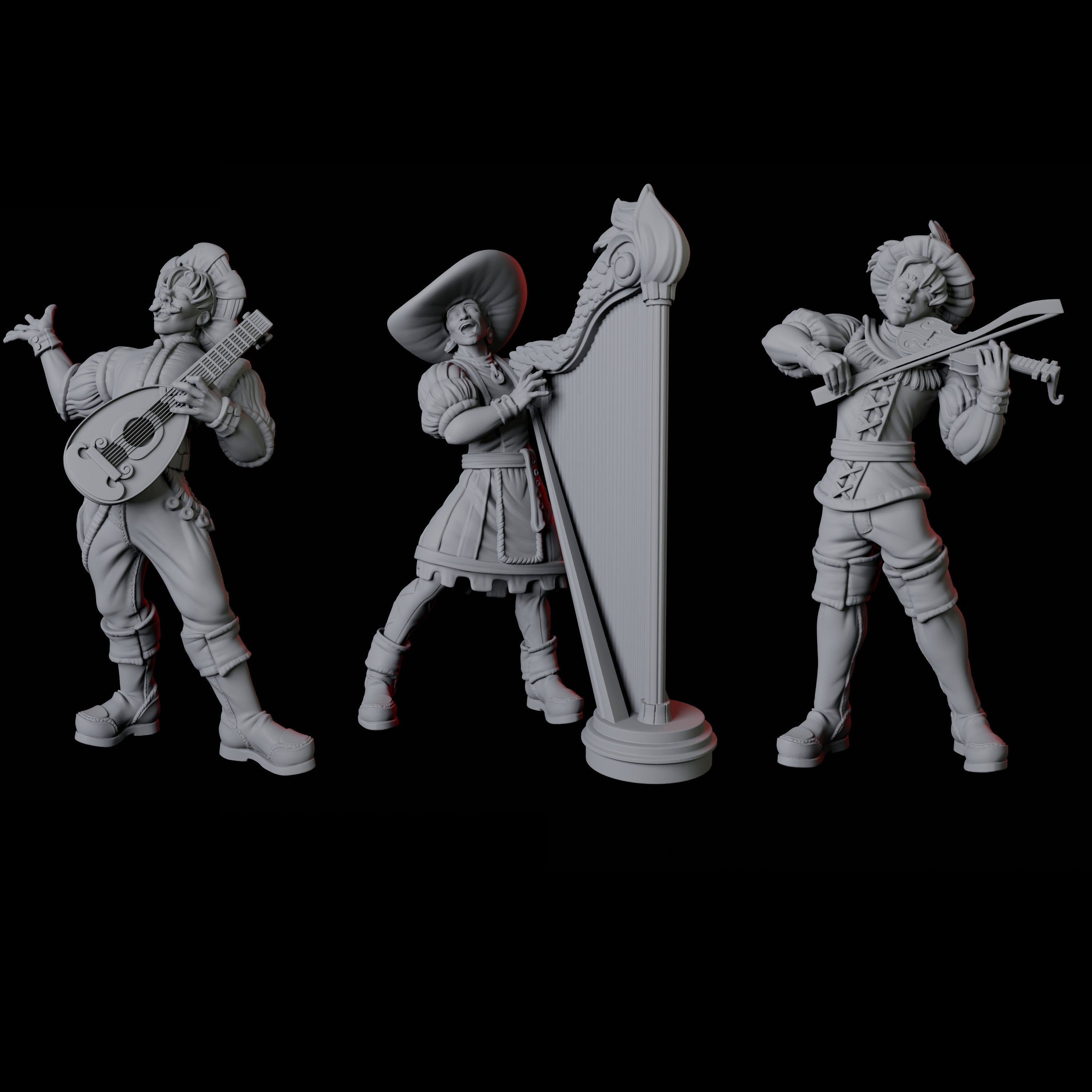 Musician Troupe Miniature for Dungeons and Dragons