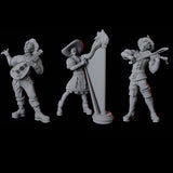 Musician Troupe Miniature for Dungeons and Dragons, Pathfinder or other TTRPGs