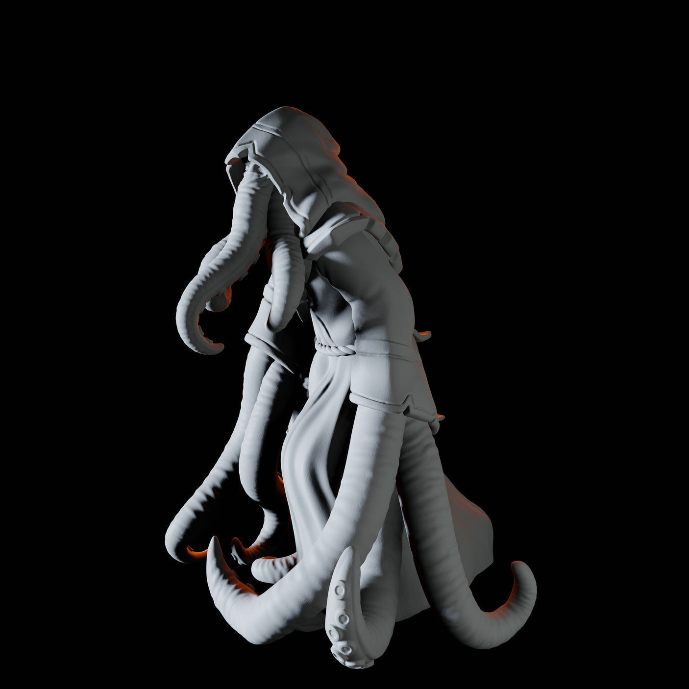 Mutant Cthulhu Cultist Miniature for Dungeons and Dragons, Pathfinder or other TTRPGs