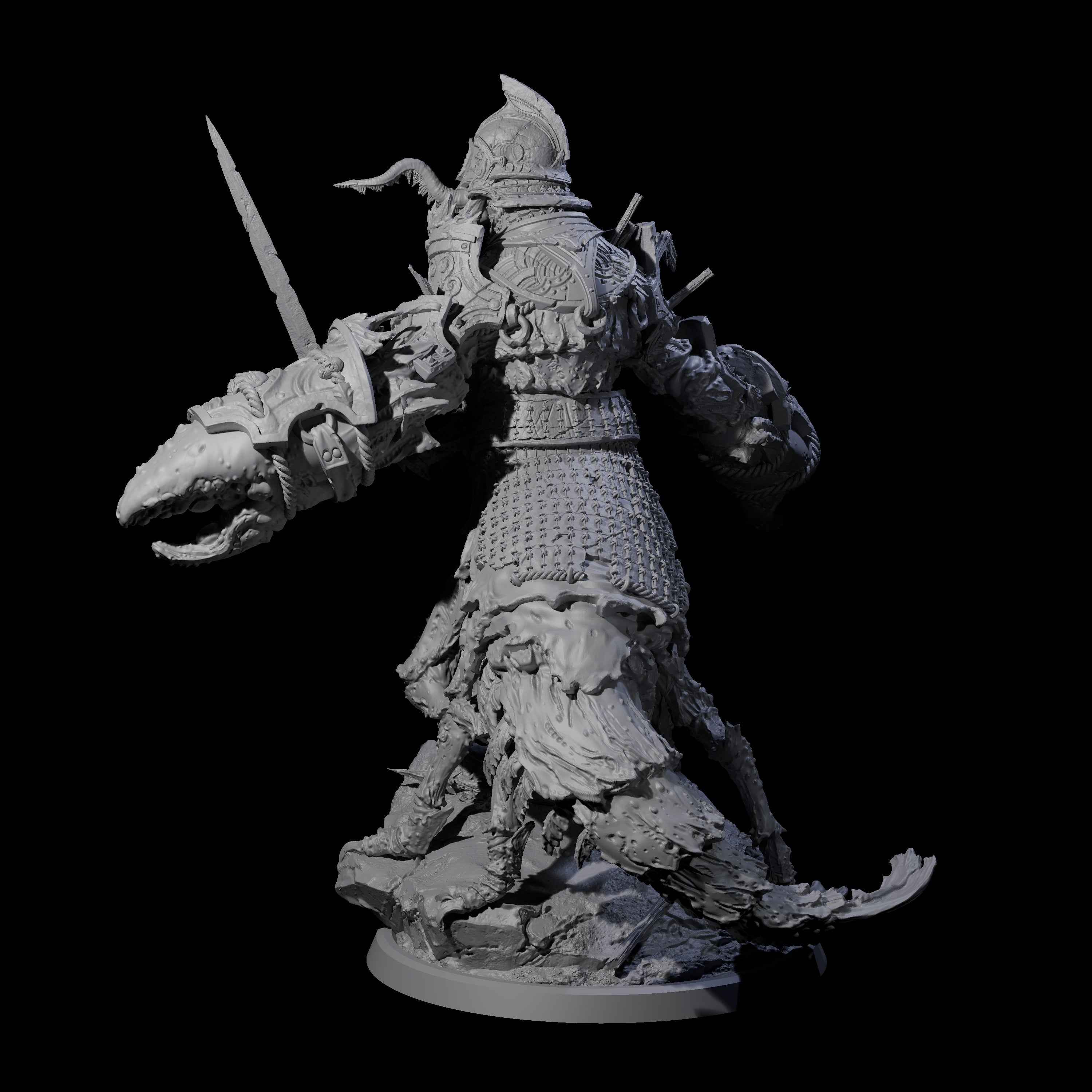 Mutated Armoured Chuul B Miniature for Dungeons and Dragons, Pathfinder or other TTRPGs