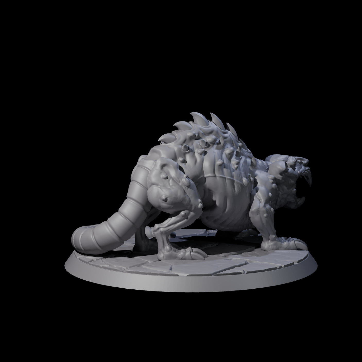 Mutated Dire Rat Miniature for Dungeons and Dragons, Pathfinder or other TTRPGs