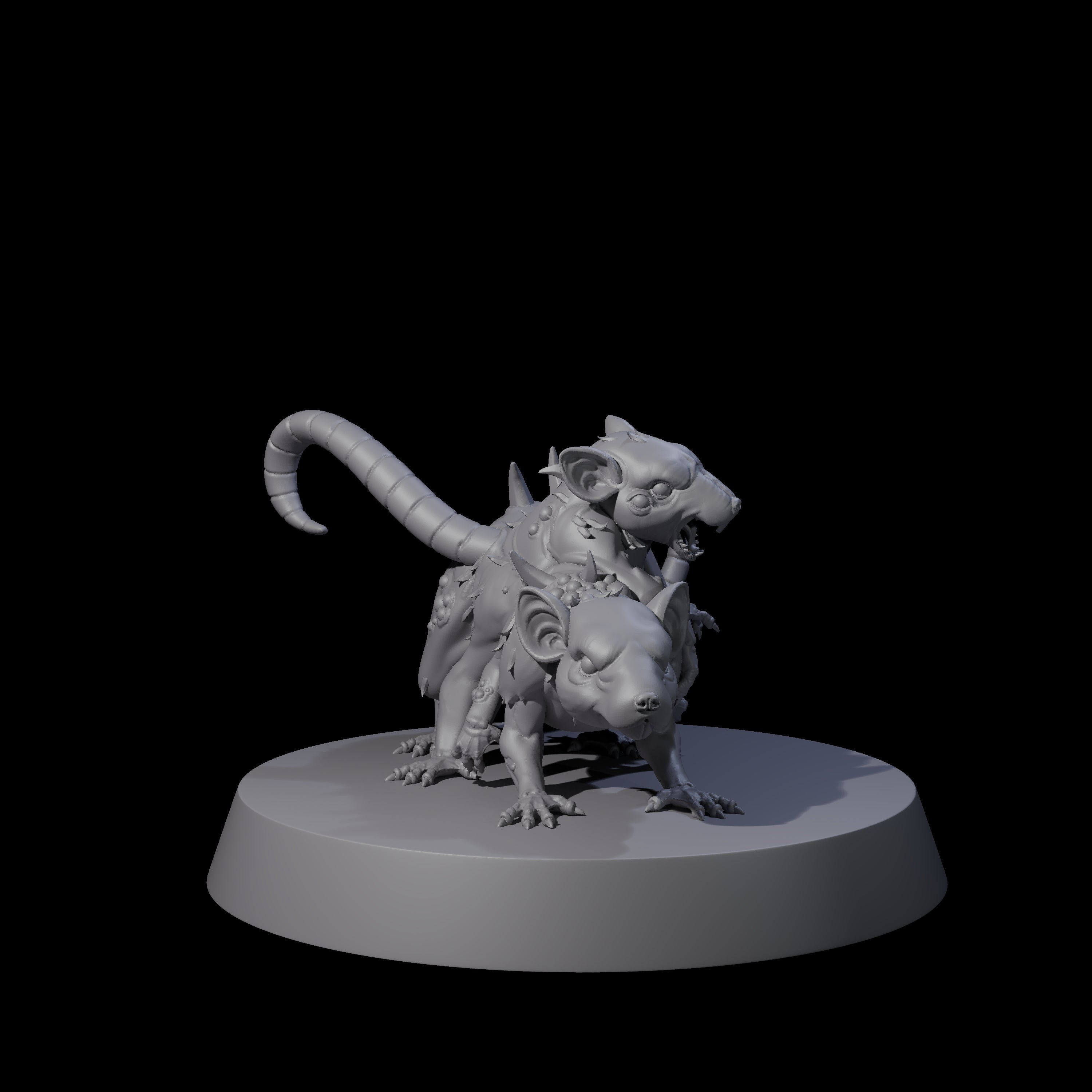 Mutated Double Rat Miniature for Dungeons and Dragons, Pathfinder or other TTRPGs