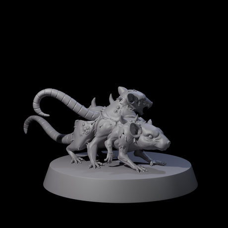Mutated Double Rat Miniature for Dungeons and Dragons, Pathfinder or other TTRPGs