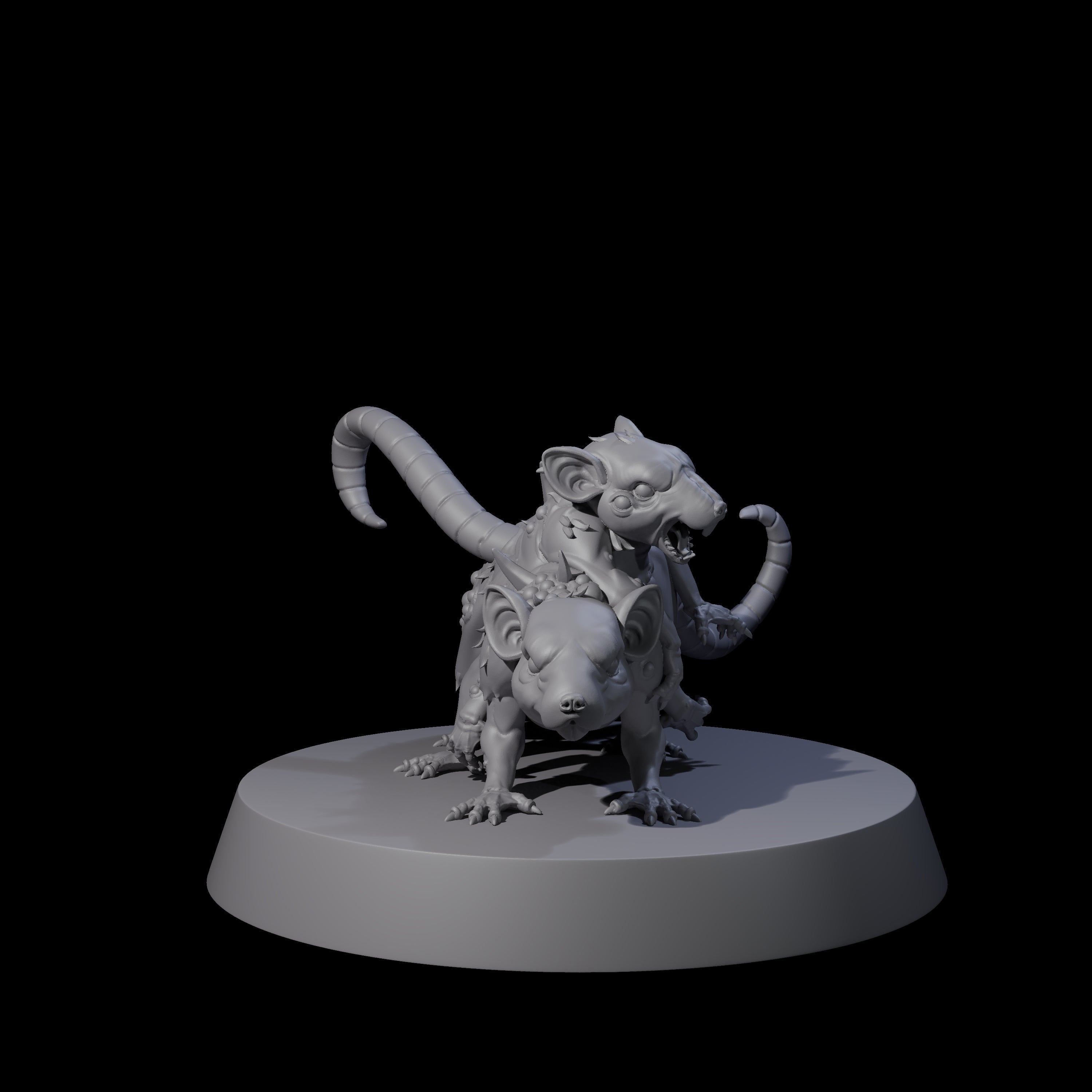 Mutated Double Rat Miniature for Dungeons and Dragons, Pathfinder or other TTRPGs