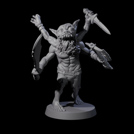Mutated Goblin Champion Koruvus Miniature for Dungeons and Dragons, Pathfinder or other TTRPGs