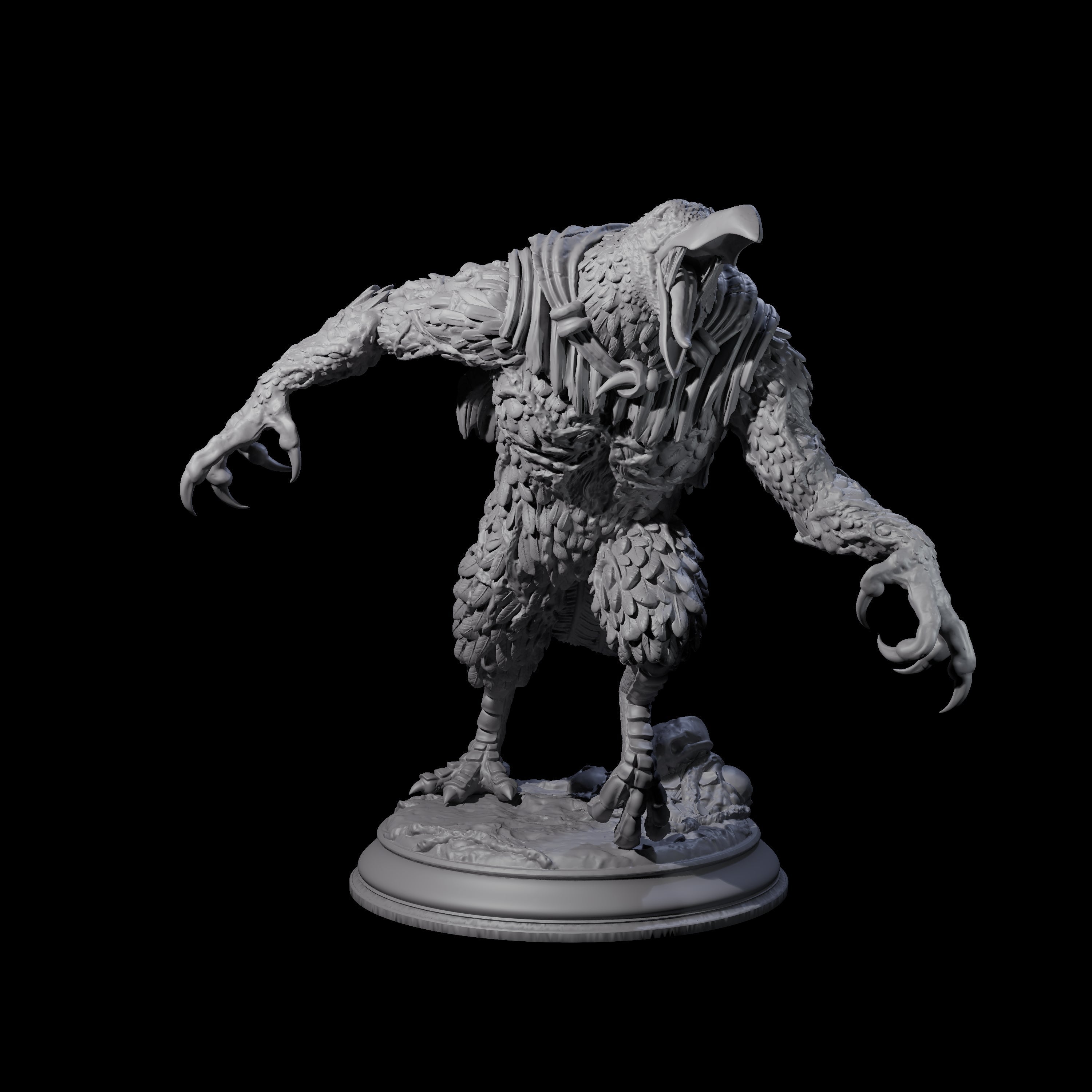 Mutated Kenku A Miniature for Dungeons and Dragons, Pathfinder or other TTRPGs